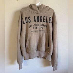 Zara Kids Tan Hoodie with Los Angeles Graphic